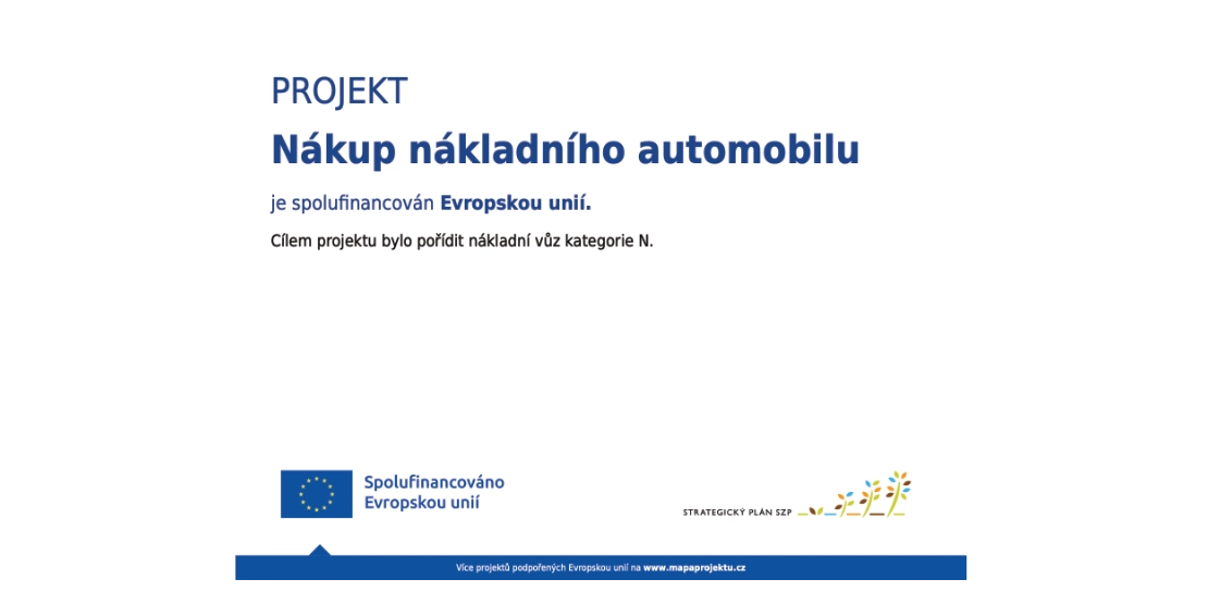 PROJEKT: Nákup nákladního automobilu