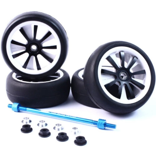 Spinning Rims Chain ALUMINUM STYLISH SPINNING RIMS (4PCS) BK 9-SPOKE TIRE SET W/ TIRE ...