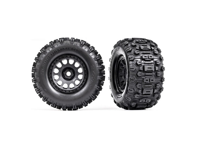 TRAXXAS PNEUS À PALETTES SUR JANTE GEODE CHROMÉ TRAXXAS PNEUS À PALETTES SUR JANTE GEODE CHROMÉ