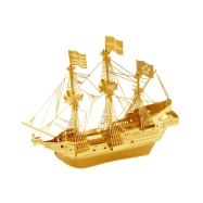 Oceľová stavebnica lode Golden Hind, zlatá