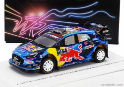 Spark-model Ford Anglicko Puma Rally1 Team Ford World Rally M-sport N 8 6. rally Safari 2023 Ott Tanak - Martin Jarveoja 1:43 Modrá Žltá Červená