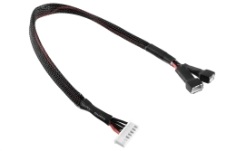 Balanční prodlužovák - 2x2S XH konekt. - nabíj. 6S XH zástrčka - silik. kabel 22AWG - 30cm