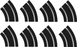 Rozšírenie trate SCALEXTRIC C8196 – R2 Curve ×8 Track Extension Pack
