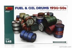 Miniart Accessories Fuel And Oil Drums 1930-50s 1:48 /