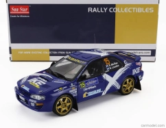 Sun-star Subaru Impreza 555 N 15 Rally Mythical Cars 2023 Alister Mcrae - Stuart Loudon Logiman 1:18 Modrá Bílá