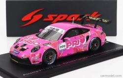 Spark-model Porsche 911 992 Gt3 Cup N 999 Porsche Carrera Cup Brazil Champion 2023 Nicolas Costa 1:43 Ružová