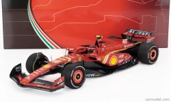 Bbr-models Ferrari F1 Sf-24 Team Scuderia Ferrari N 55 Winner Australian Gp 2024 Carlos Sainz - Polifoam Packaging 1:18 Red Black