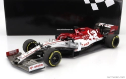 Minichamps Alfa romeo F1  C39 Team Racing Orlen N 7 Austrian Gp 2020 Kimi Raikkonen 1:18 Bílá Červená Met