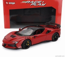 Bburago Ferrari Sf90 Xx Stradale 2024 1:18 Rosso Corsa – červená čierna