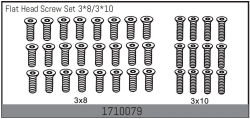 Flat Head Screw Set 3*8/3*10