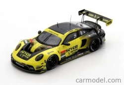 Spark-model Porsche 911 992 Gt3 R Team Seven X Seven Racing N 666 Gt300 Class Super Gt 2025 Kiyoto Fujinami - Tsubasa Kondo 1:43 Žlutá Černá