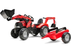 FALK - Šlapací traktor Case IH Puma 240CVX s nakladačem, rypadlem a vlečkou