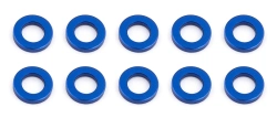 Ballstud podložky, 5.5x1.0mm, modré alu, 10 ks.