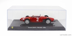 Edicola Ferrari F1 156 N 2 Majster sveta sezóna 1961 Phil Hill - Con Vetrina - s vitrínou 1:24 červená