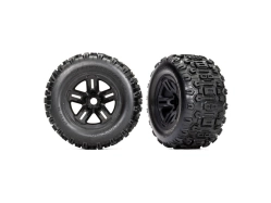 Traxxas koleso 3.8", pneu Sledgehammer, disk S17 čierny (2)