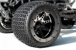 Oversize Beadlock 8-lúčové disky čierny chróm (2 ks.)