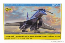 Zvezda Tupolev Tu-144 Soviet Supersonic Military Airliner 1968 1:144 /