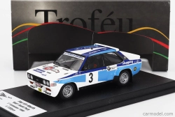 Trophy Fiat 131 Abarth Winner Rally Circuit Des Ardennes 1980 Didi - Andre Pauly 1:43 Biela Modrá