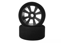 Mechové přední gumy, PAN CAR 1/10, stříbrný disk, sh 40, 2 ks.