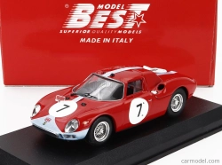 Best-model Ferrari 250lm 3.3l V12 N 7 Winner 12h Reims 1964 Graham Hill - Joachim Bonnier 1:43 Červená Modrá