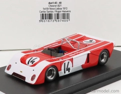 Trofeu Chevron B21 N 14 Víťaz 6h Nova Lisboa 1972 C.santos - R.heavens 1:43 Červená biela