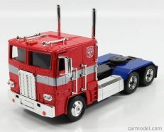 Jada Freightliner Flt86 Tractor Truck 3-assi 1986 - Optimus Prime Transformers Iv L'era Dell'estinzione - Movie 2014 1:24 Red Blue