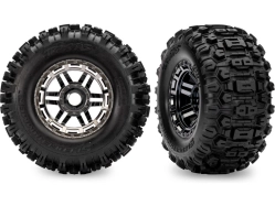 Traxxas koleso 2.8", pneu Sledgehammer, disk čierny chróm (2)