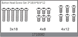 Button Head Screw Set 3*18/4*8/4*12