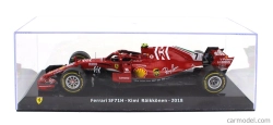 Edicola Ferrari F1  Sf71h N 7 Season 2018 Kimi Raikkonen - Con Vetrina - With Showcase 1:24 Red