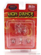 Americká dioráma Sada figúrok 4x Lion Dance 2 1:64 Červená