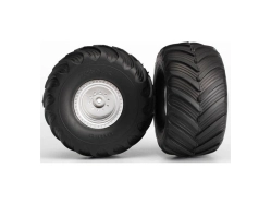 Traxxas kolo 3.0/2.0", polomatný disk, 19mm, pneu Terra Groove (pár)