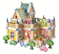 2Kids Toys Drevená stavebnica Hrad farebný