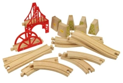 Bigjigs Rail Drevené koľaje set most 18 dielov – poškodený obal