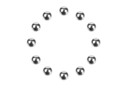 Presné guľôčky diferenciálu 1/8 - chróm - 12 ks.