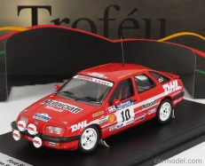 Trofeu Ford england Sierra Xr4x4 (night Version) N 10 Rally New Zealand 1988 B.stokes - G.adams 1:43 Červená Bílá
