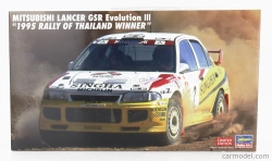 Hasegawa Mitsubishi Lancer Gsr Evolution Iii N 2 Winner Rally Thailand 1995 1:24 /