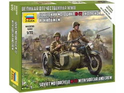 Zvezda figures - Sovietsky motocykel M-72 s posádkou (1:72)