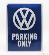 Edicola Príslušenstvo 3d kovová tabuľka - Volkswagen Parkovanie len 1:1 modrá biela