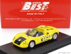 Best-model Fiat Abarth 1000sp Spider N 386 Trieste Opicina 1970 Mauro Baldi 1:43 Žlutá Černá