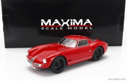 Maxima Alfa romeo Atl Sport Coupe 2000 1968 - čierne kolesá 1:18 Rosso Alfa Red
