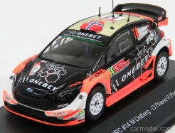 Minipartes Ford england Fiesta Wrc N 14 Rally Portugal 2017 M.ostberg - O.floene 1:43 Black Orange Gold