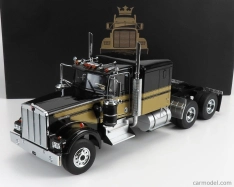 Road-kings Kenworth W900 Tractor Truck 3-assi 1989 1:18 Černé Zlato