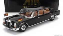 Kk-scale Mercedes benz S-class 600 Pullman (w100) Landaulet Semiconvertible Queen Elizabeth Ii - Kurt Georg Kiesinger 1965 1:18 Black