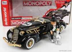 Autoworld Auburn 851 Speedster Open 1935 With Mr. Monopoly Figure 1:18 Černé Zlato