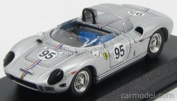 Art-model Ferrari 330p Spider N 95 Bridgehampton 1966 B.grossman 1:43 Strieborný