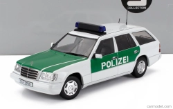 Triple9 Mercedes Benz E-class (s124) T-model Sw Station Wagon Polizei 1995 1:18 Bielozelený