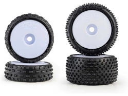 Pro-Line kolo 1:24 kobercové, přední Wedge, zadní Prism, disk bílý, Hex 7mm (4): Losi Micro-B