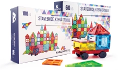 Magnetická stavebnica MagnetiQ - XL sada 160 dielikov