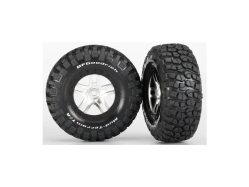 Kolesá Traxxas 2.2/3.0", SCT Split-Spoke saténovo čierny disk, pneumatiky KM2 S1 (2)