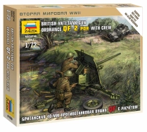 Zvezda Snap Kit - Ordnance QF 2-pdr s posádkou (1:72)